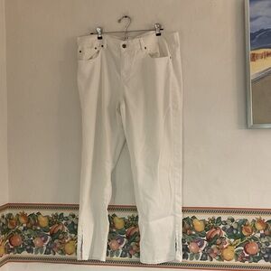DG2 by Diane Gilman Virtual Stretch Zip Ankle Jeans, Size 12P, White